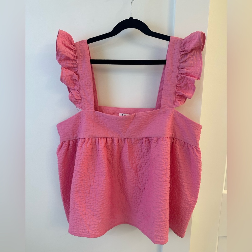 TCEC Pink Ruffled Tank Top